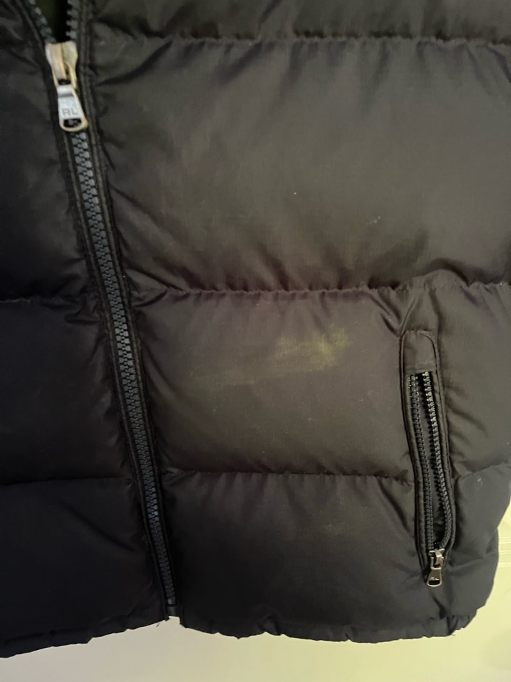 Boys Polo by Ralph Lauren navy  Puffer Jacket with Red Pony - Picture 3 of 3